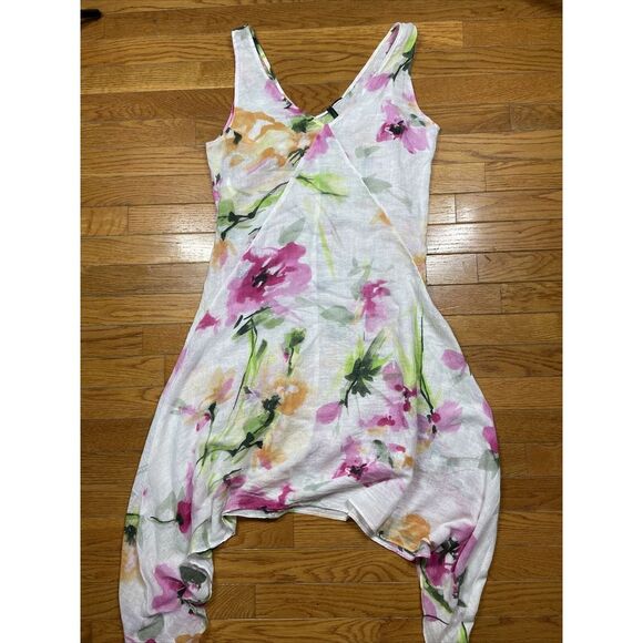 United Colors Of Benetton Dresses & Skirts - Stile Benetton Made In Italy Linen‎ And Cotton Floral Dress Beach Coverup Size M